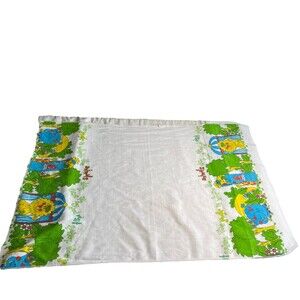 Vintage Baby Blanket The Jungle is where the animals stay. 30x40